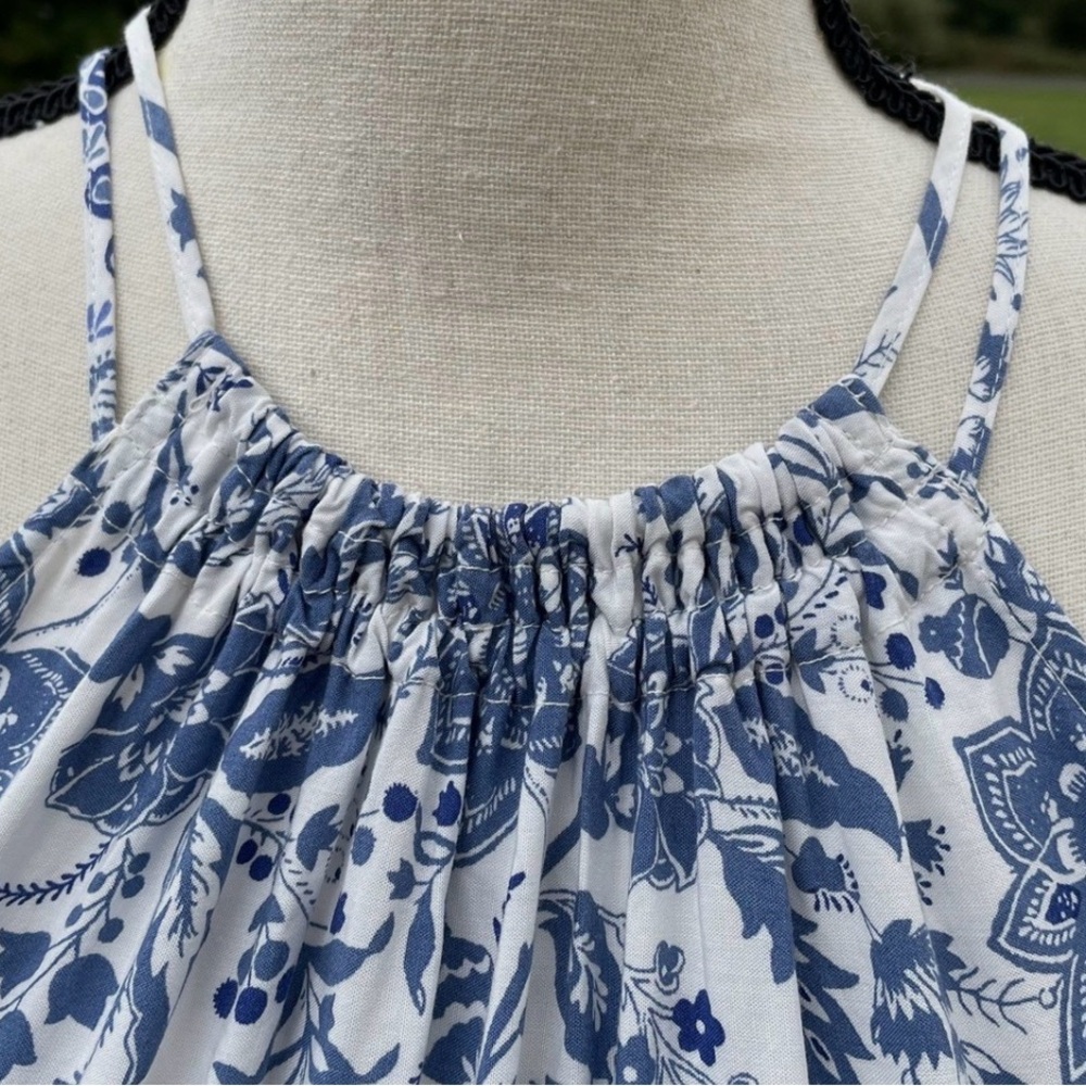 LOFT Plus Blue and White Floral dress - Picture 5 of 6